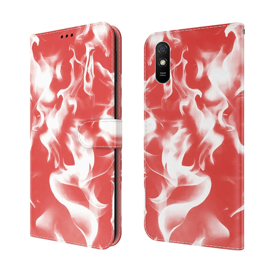 For Xiaomi Redmi 9A Cloud Fog Pattern Horizontal Flip Leather Case with Holder & Card Slot & Wallet(Red) by buy2fix