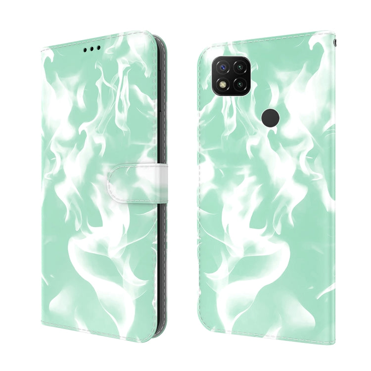 For Xiaomi Redmi 9C Cloud Fog Pattern Horizontal Flip Leather Case with Holder & Card Slot & Wallet(Mint Green) - Xiaomi Cases by buy2fix | Online Shopping UK | buy2fix