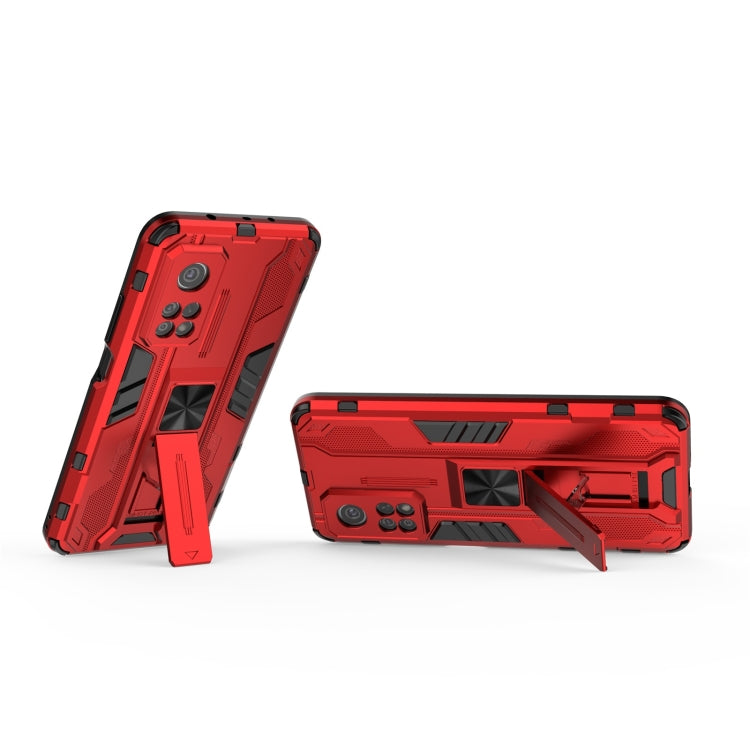 For Xiaomi Mi 10T 5G Supersonic PC + TPU Shock-proof Protective Case with Holder(Red) - Xiaomi Cases by buy2fix | Online Shopping UK | buy2fix
