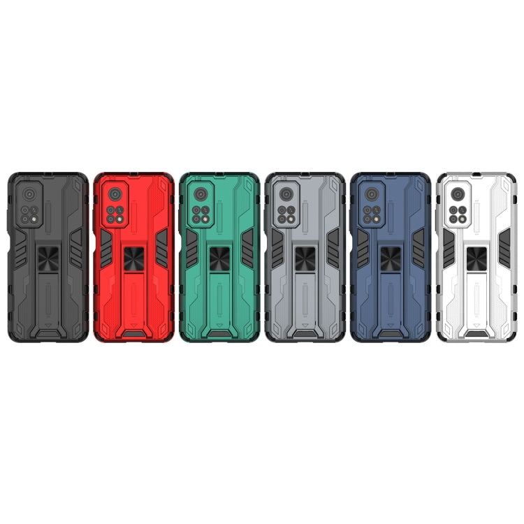 For Xiaomi Mi 10T 5G Supersonic PC + TPU Shock-proof Protective Case with Holder(Red) - Xiaomi Cases by buy2fix | Online Shopping UK | buy2fix