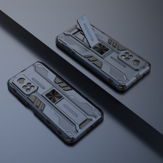 For Xiaomi Mi 10T 5G Supersonic PC + TPU Shock-proof Protective Case with Holder(Blue) by buy2fix