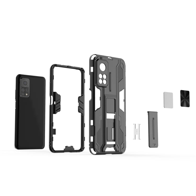 For Xiaomi Mi 10T 5G Supersonic PC + TPU Shock-proof Protective Case with Holder(Blue) - Xiaomi Cases by buy2fix | Online Shopping UK | buy2fix