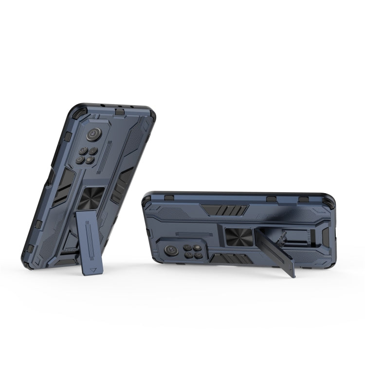 For Xiaomi Mi 10T 5G Supersonic PC + TPU Shock-proof Protective Case with Holder(Blue) - Xiaomi Cases by buy2fix | Online Shopping UK | buy2fix