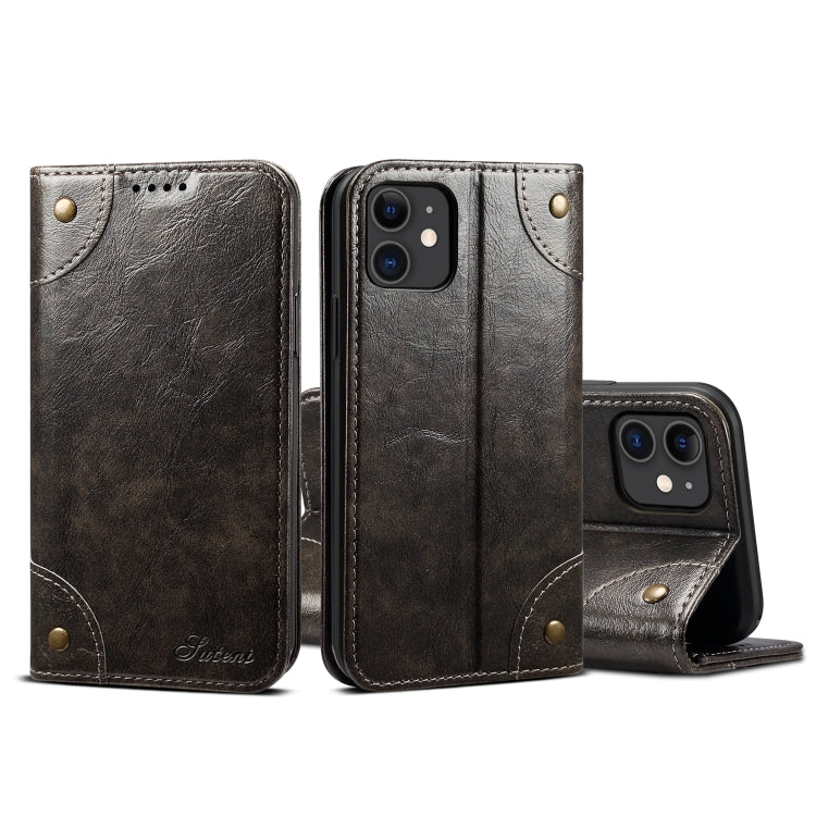 For iPhone 11 Baroque Simple Horizontal Flip Leather Case, with Holder & Card Slots & Wallet(Black) - iPhone 11 Cases by buy2fix | Online Shopping UK | buy2fix