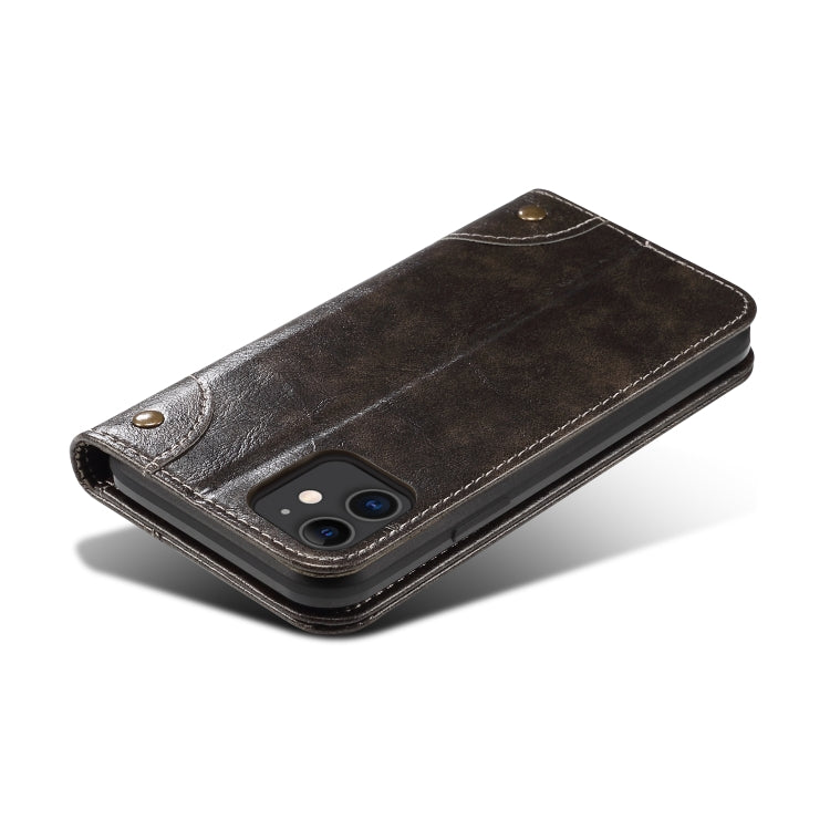 For iPhone 11 Baroque Simple Horizontal Flip Leather Case, with Holder & Card Slots & Wallet(Black) - iPhone 11 Cases by buy2fix | Online Shopping UK | buy2fix