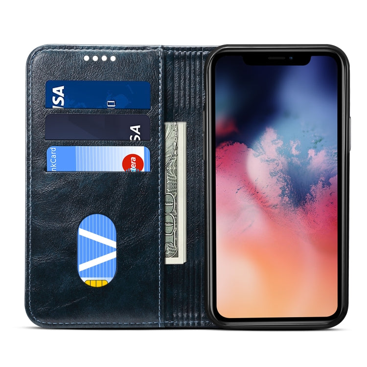 For iPhone 11 Pro Baroque Simple Horizontal Flip Leather Case, with Holder & Card Slots & Wallet(Blue) - iPhone 11 Pro Cases by buy2fix | Online Shopping UK | buy2fix