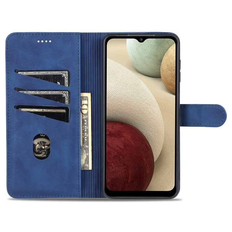 For Samsung Galaxy A12 5G AZNS Skin Feel Calf Texture Horizontal Flip Leather Case with Card Slots & Holder & Wallet(Black) by AZNS