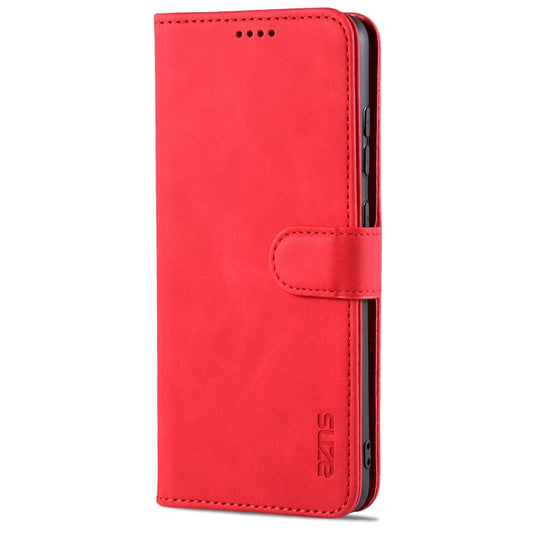 For Samsung Galaxy A52 5G / 4G AZNS Skin Feel Calf Texture Horizontal Flip Leather Case with Card Slots & Holder & Wallet(Red) by AZNS