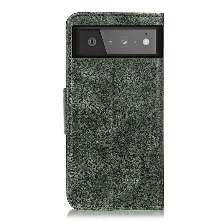 For Google Pixel 6 Mirren Crazy Horse Texture Horizontal Flip Leather Case with Holder & Card Slots & Wallet(Dark Green) - Google Cases by buy2fix | Online Shopping UK | buy2fix