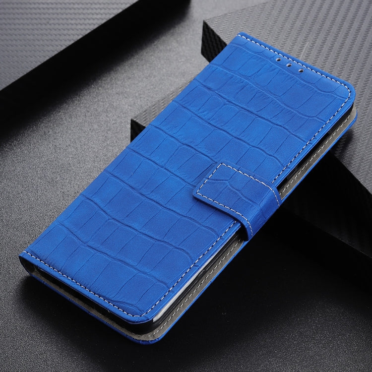 For Google Pixel 6 Crocodile Texture Horizontal Flip Leather Case with Holder & Card Slots & Photo Frame & Wallet(Blue) - Google Cases by buy2fix | Online Shopping UK | buy2fix