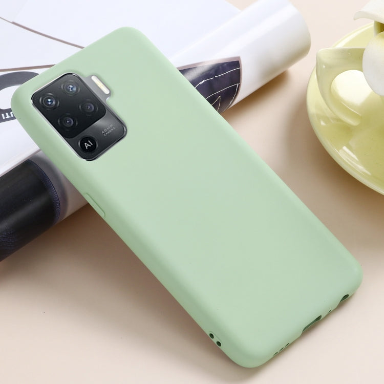 For OPPO A94 / Reno5 F / F19 Pro Pure Color Liquid Silicone Shockproof Full Coverage Case(Green) by buy2fix