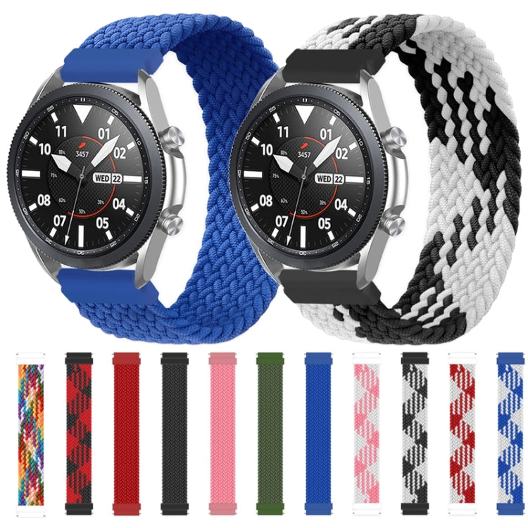 For Garmin Vivoactive 3 Adjustable Nylon Braided Elasticity Watch Band, Size:155mm(Rainbow) by buy2fix