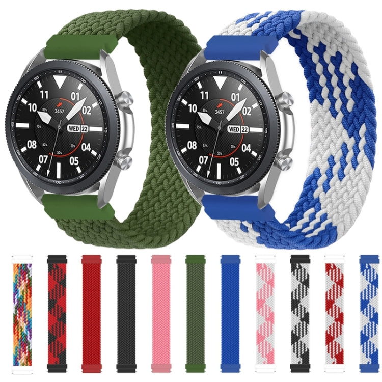 For Garmin Vivoactive 3 Adjustable Nylon Braided Elasticity Watch Band, Size:165mm(Rainbow) by buy2fix