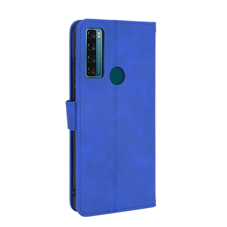 For TCL 20 SE Solid Color Skin Feel Magnetic Buckle Horizontal Flip Calf Texture PU Leather Case with Holder & Card Slots & Wallet(Blue) - TCL by buy2fix | Online Shopping UK | buy2fix
