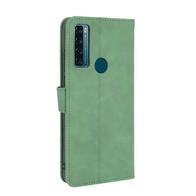 For TCL 20 SE Solid Color Skin Feel Magnetic Buckle Horizontal Flip Calf Texture PU Leather Case with Holder & Card Slots & Wallet(Green) - TCL by buy2fix | Online Shopping UK | buy2fix
