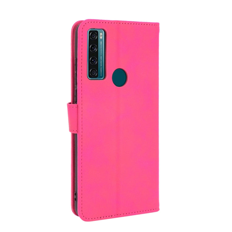 For TCL 20 SE Solid Color Skin Feel Magnetic Buckle Horizontal Flip Calf Texture PU Leather Case with Holder & Card Slots & Wallet(Rose Red) - TCL by buy2fix | Online Shopping UK | buy2fix