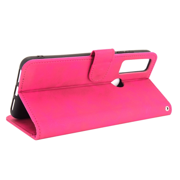 For TCL 20 SE Solid Color Skin Feel Magnetic Buckle Horizontal Flip Calf Texture PU Leather Case with Holder & Card Slots & Wallet(Rose Red) - More Brand by buy2fix | Online Shopping UK | buy2fix
