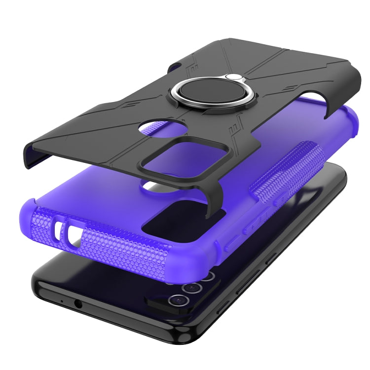 For Motorola Moto G30 Armor Bear Shockproof PC + TPU Protective Case with Ring Holder(Purple) - Motorola Cases by buy2fix | Online Shopping UK | buy2fix