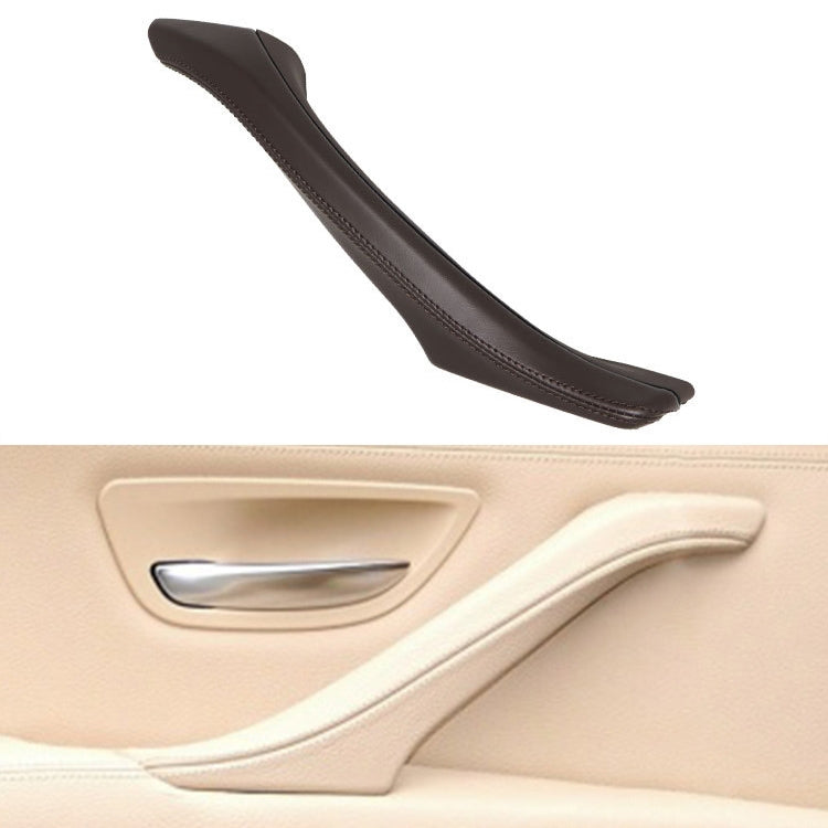 Car Leather Right Side Inner Door Handle Assembly 51417225854 for BMW 5 Series F10 / F18 2011-2017(Mocha) - Door Handles by buy2fix | Online Shopping UK | buy2fix