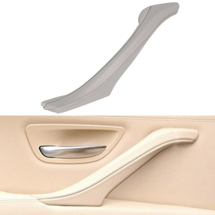 Car Leather Left Side Inner Door Handle Assembly 51417225854 for BMW 5 Series F10 / F18 2011-2017(Grey) - Door Handles by buy2fix | Online Shopping UK | buy2fix