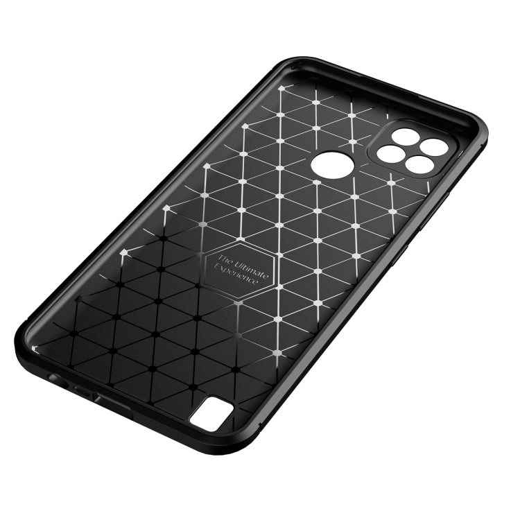 For OPPO Realme C21 Carbon Fiber Texture Shockproof TPU Case(Blue) - Realme Cases by buy2fix | Online Shopping UK | buy2fix