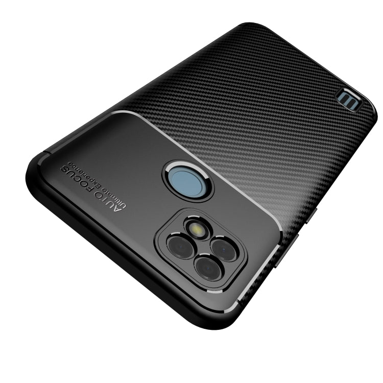 For OPPO Realme C21 Carbon Fiber Texture Shockproof TPU Case(Blue) - Realme Cases by buy2fix | Online Shopping UK | buy2fix