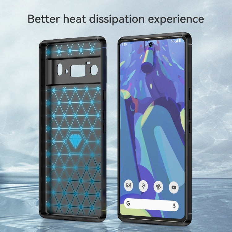 For Google Pixel 6 Pro Brushed Texture Carbon Fiber TPU Case(Black) - Google Cases by buy2fix | Online Shopping UK | buy2fix