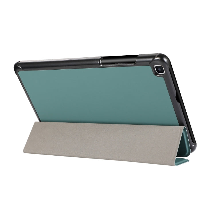 For Samsung Galaxy Tab A7 Lite 8.4 T220/225 3-folding Skin Texture Horizontal Flip TPU + PU Leather Case with Holder(Green) - Tab A7 Lite T220 / T225 by buy2fix | Online Shopping UK | buy2fix