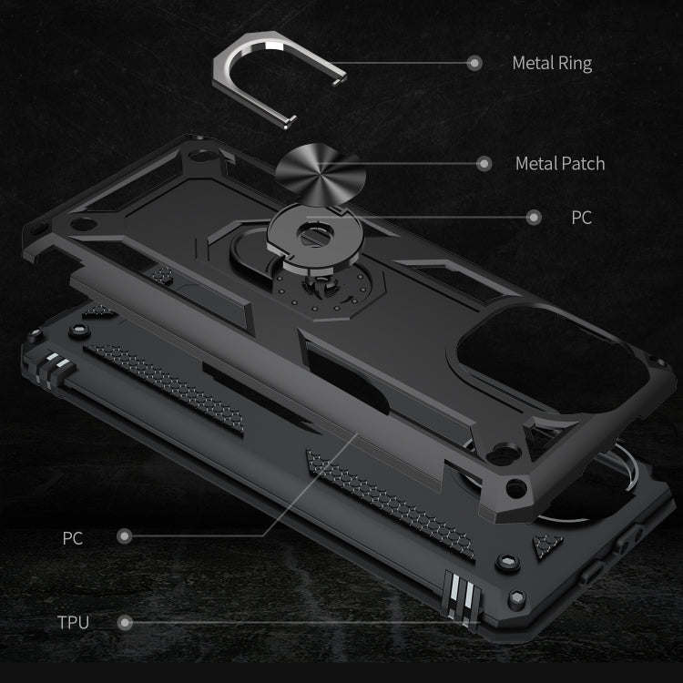 For Xiaomi Mi 11 Lite 5G Shockproof TPU + PC Protective Case with 360 Degree Rotating Holder(Black) - Xiaomi Cases by buy2fix | Online Shopping UK | buy2fix