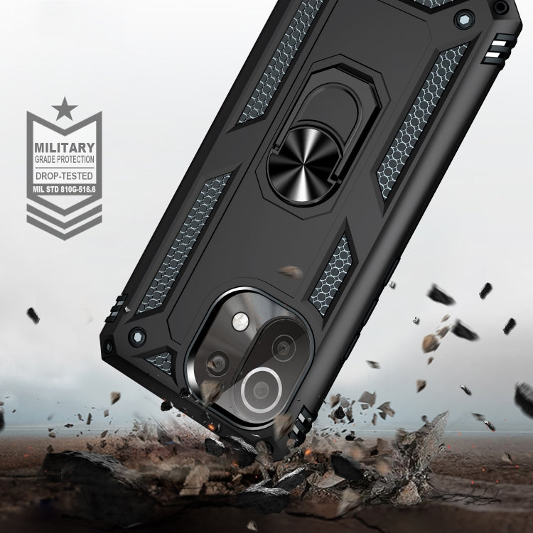 For Xiaomi Mi 11 Lite 5G Shockproof TPU + PC Protective Case with 360 Degree Rotating Holder(Black) - Xiaomi Cases by buy2fix | Online Shopping UK | buy2fix