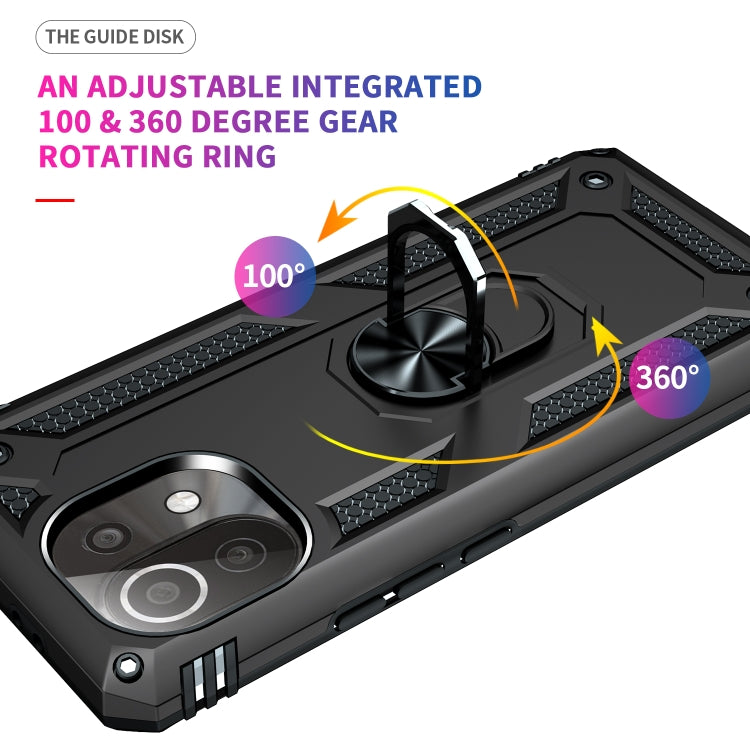 For Xiaomi Mi 11 Lite 5G Shockproof TPU + PC Protective Case with 360 Degree Rotating Holder(Black) - Xiaomi Cases by buy2fix | Online Shopping UK | buy2fix