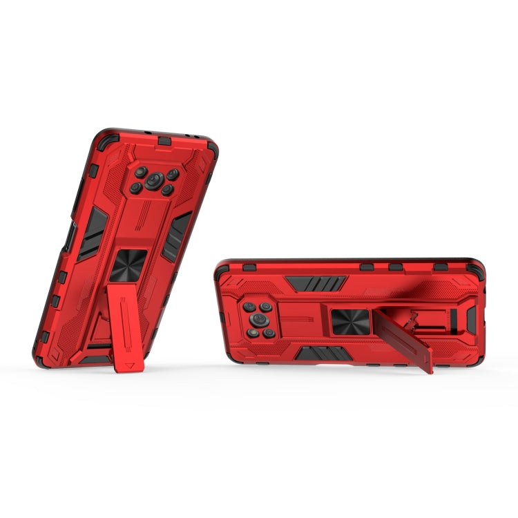 For Xiaomi Poco X3 NFC Supersonic PC + TPU Shock-proof Case with Holder(Red) - Xiaomi Cases by buy2fix | Online Shopping UK | buy2fix