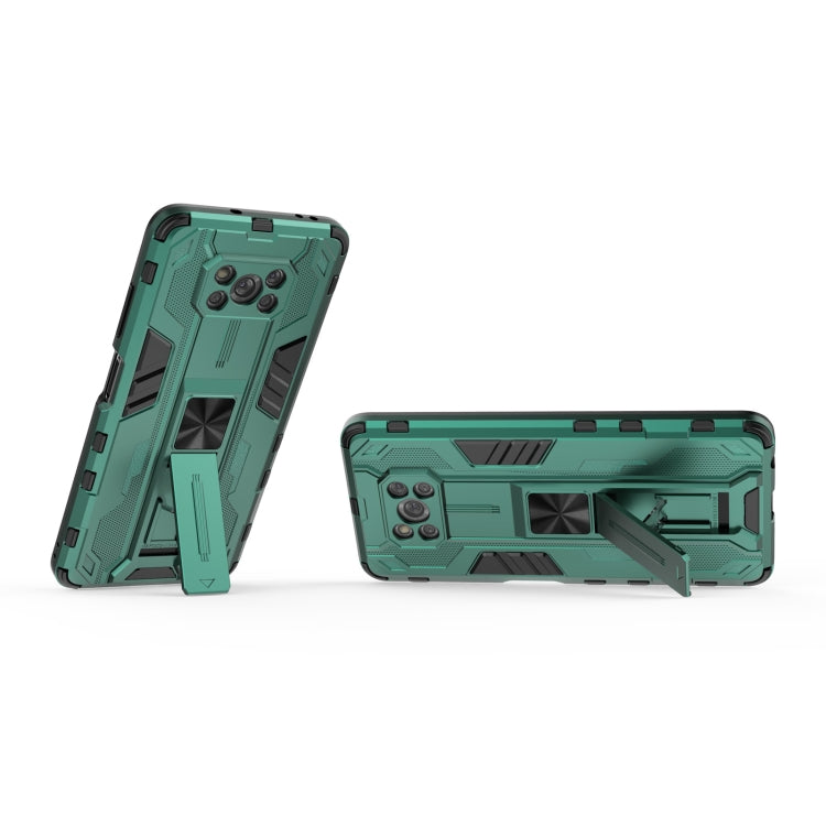 For Xiaomi Poco X3 NFC Supersonic PC + TPU Shock-proof Case with Holder(Green) - Xiaomi Cases by buy2fix | Online Shopping UK | buy2fix