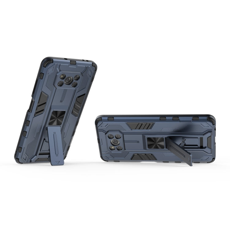 For Xiaomi Poco X3 NFC Supersonic PC + TPU Shock-proof Case with Holder(Dark Blue) - Xiaomi Cases by buy2fix | Online Shopping UK | buy2fix