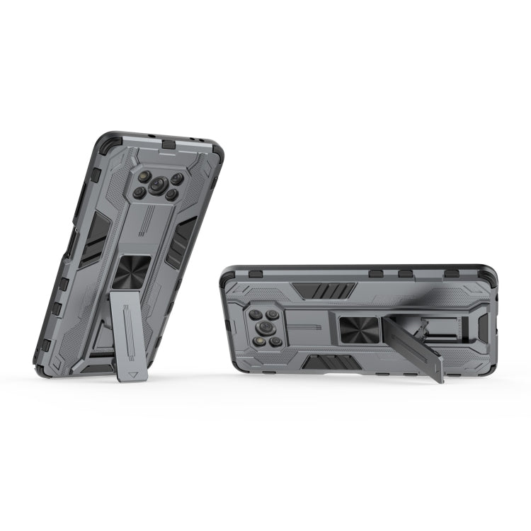 For Xiaomi Poco X3 NFC Supersonic PC + TPU Shock-proof Case with Holder(Gray) - Xiaomi Cases by buy2fix | Online Shopping UK | buy2fix