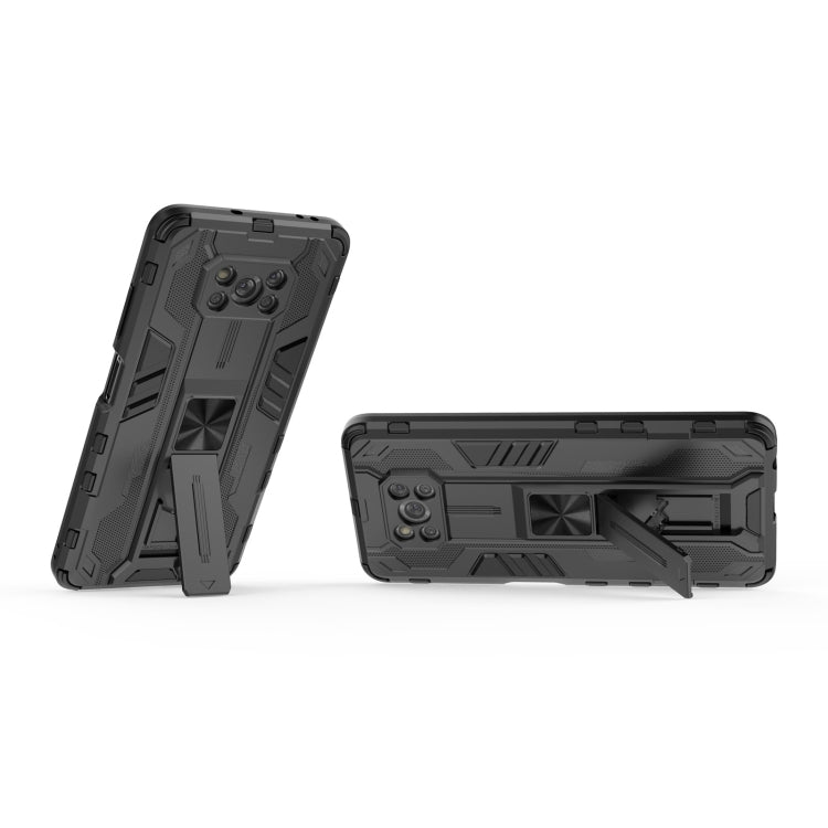 For Xiaomi Poco X3 NFC Supersonic PC + TPU Shock-proof Case with Holder(Black) - Xiaomi Cases by buy2fix | Online Shopping UK | buy2fix