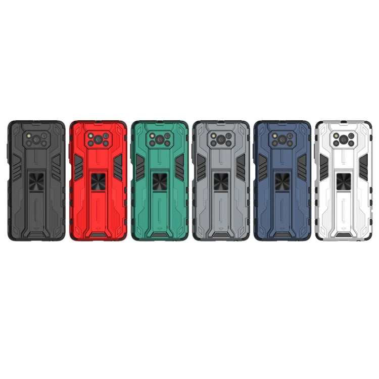 For Xiaomi Poco X3 NFC Supersonic PC + TPU Shock-proof Case with Holder(Red) - Xiaomi Cases by buy2fix | Online Shopping UK | buy2fix