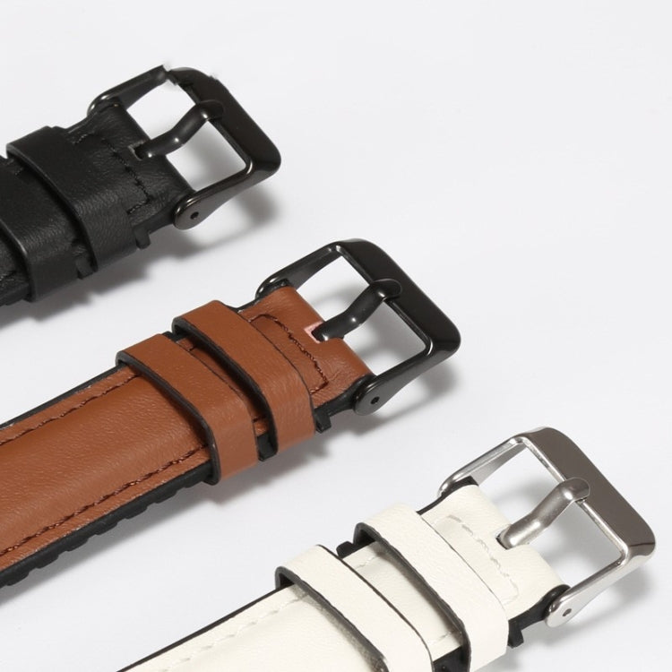 For Fitbit Versa 3 Leather + Silicone Watch Band(White) - Watch Bands by buy2fix | Online Shopping UK | buy2fix