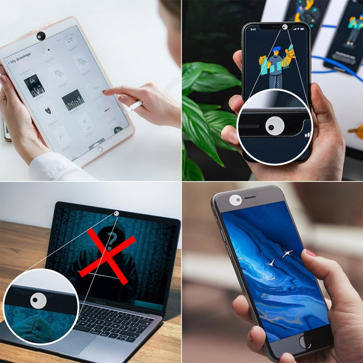 3 PCS Universal Round Shape Design WebCam Cover Camera Cover for Desktop, Laptop, Tablet, Phones(White) by buy2fix