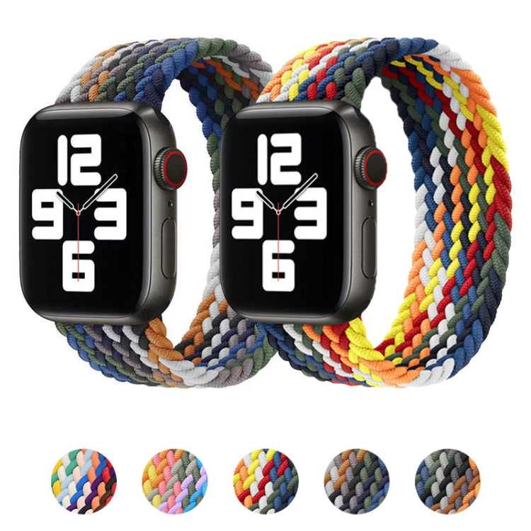 Metal Head Braided Nylon Watch Band, Size: L 155mm For Apple Watch Series 7 41mm / 6 & SE & 5 & 4 40mm / 3 & 2 & 1 38mm(Cowboy Colorful) by buy2fix