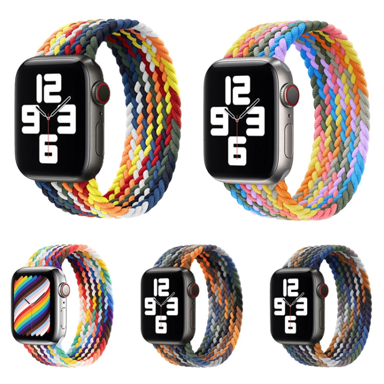 Metal Head Braided Nylon Watch Band, Size: L 165mm For Apple Watch Ultra 49mm&Watch Ultra 2 49mm / Series 9&8&7 45mm / SE 3&SE 2&6&SE&5&4 44mm / 3&2&1 42mm(Heartbeat Purple) by buy2fix