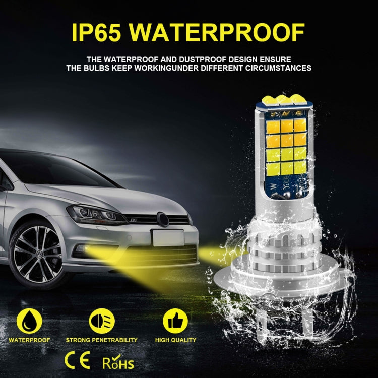 2 PCS V6 H7 DC9-36V 30W 3000LM IP65 Car LED Double Color Fog Light with 30LEDs SMD-2525 Lamp - Fog / Driving Lights by buy2fix | Online Shopping UK | buy2fix