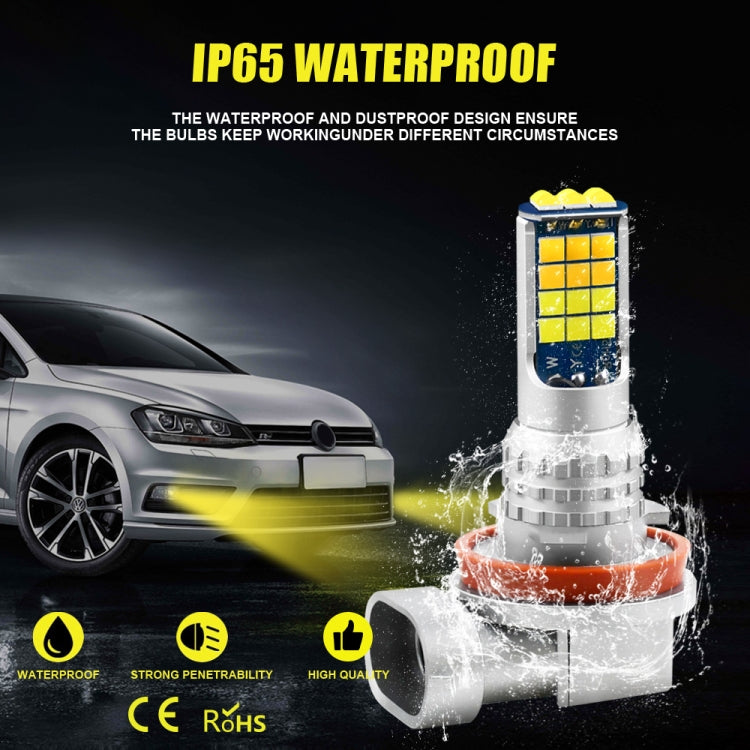 2 PCS V6 H11 DC9-36V 30W 3000LM IP65 Car LED Double Color Fog Light with 30LEDs SMD-2525 Lamp - Fog / Driving Lights by buy2fix | Online Shopping UK | buy2fix
