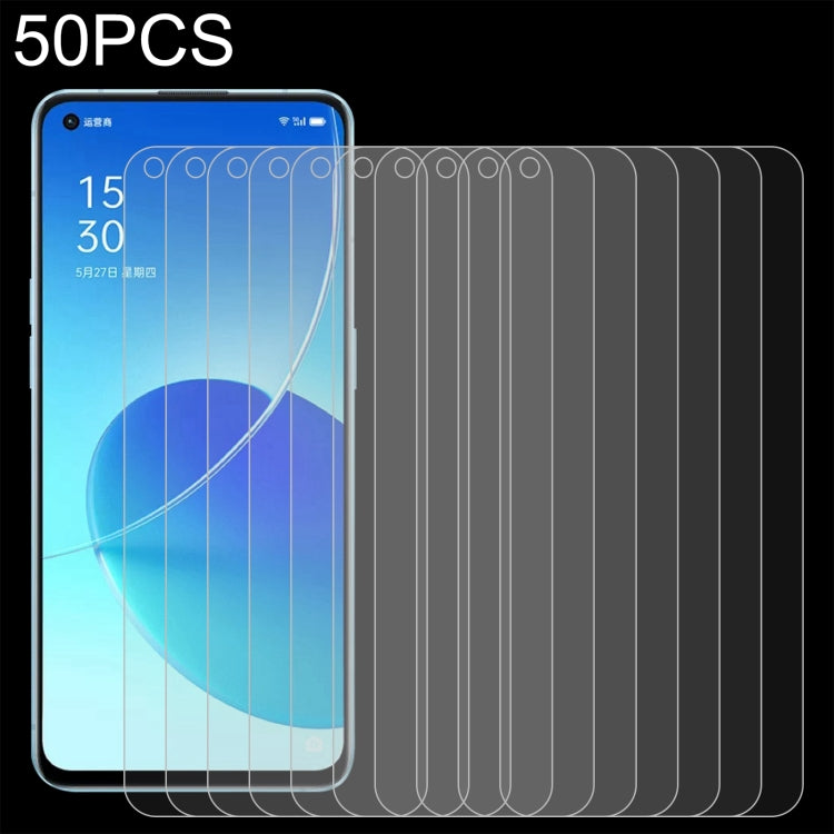 For OPPO Reno6 5G / Reno6 Lite / Reno7 5G / Reno7 SE 5G / A96 50 PCS 0.26mm 9H 2.5D Tempered Glass Film - OPPO Tempered Glass by buy2fix | Online Shopping UK | buy2fix