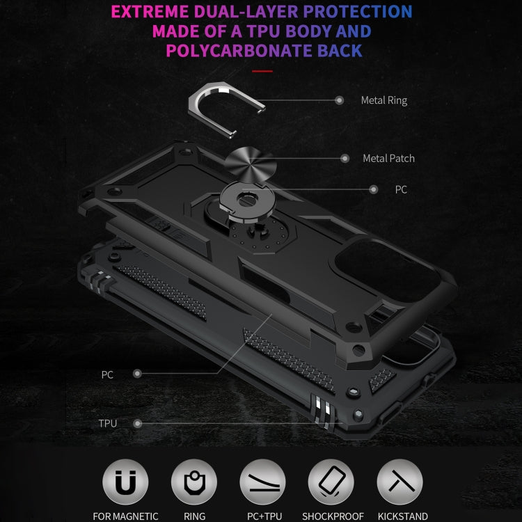 For Xiaomi Redmi Note 10 5G Shockproof TPU + PC Protective Case with 360 Degree Rotating Holder(Black) - Xiaomi Cases by buy2fix | Online Shopping UK | buy2fix
