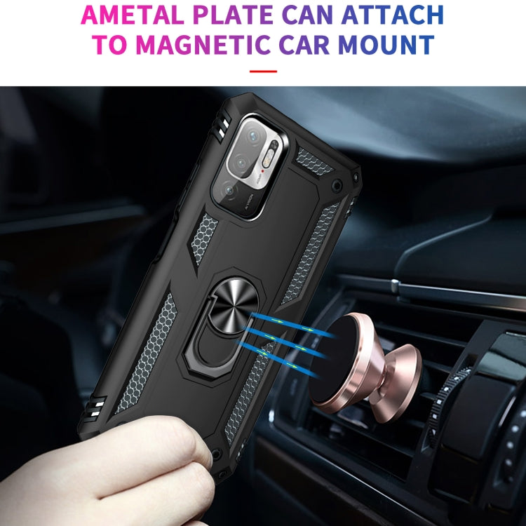 For Xiaomi Redmi Note 10 5G Shockproof TPU + PC Protective Case with 360 Degree Rotating Holder(Black) - Xiaomi Cases by buy2fix | Online Shopping UK | buy2fix