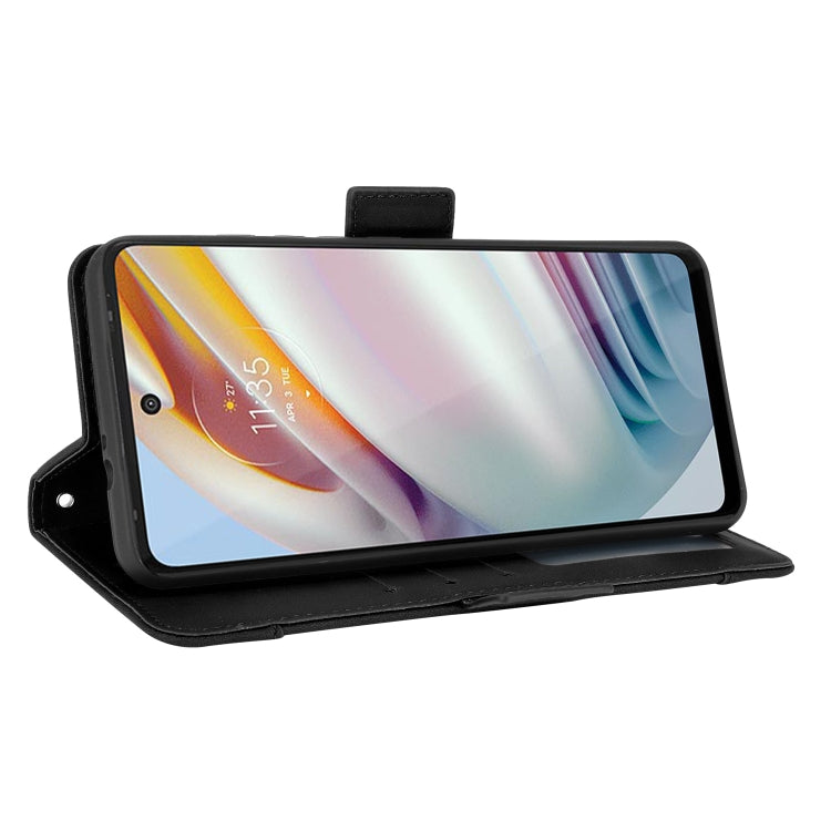 For Motorola Moto G40 Fusion / Moto G60 Skin Feel Calf Pattern Horizontal Flip Leather Case with Holder & Card Slots & Photo Frame(Black) - Motorola Cases by buy2fix | Online Shopping UK | buy2fix