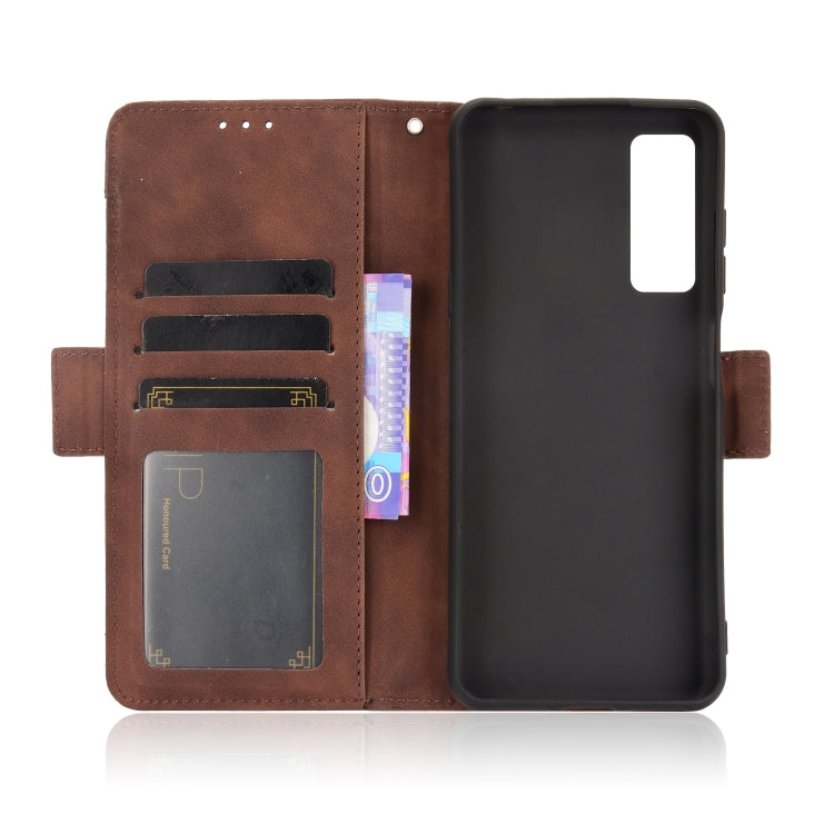 For TCL 20 5G / 20S Skin Feel Calf Pattern Horizontal Flip Leather Case with Holder & Card Slots & Photo Frame(Brown) - TCL by buy2fix | Online Shopping UK | buy2fix