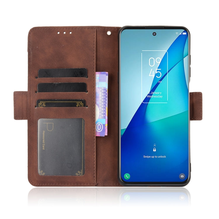 For TCL 20 5G / 20S Skin Feel Calf Pattern Horizontal Flip Leather Case with Holder & Card Slots & Photo Frame(Brown) - TCL by buy2fix | Online Shopping UK | buy2fix