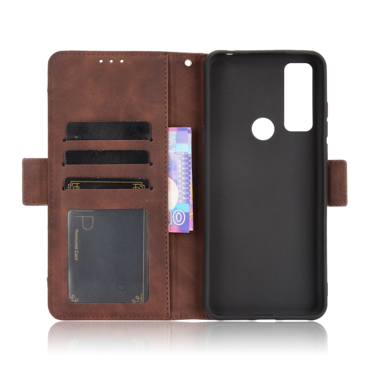 For TCL 20 SE Skin Feel Calf Pattern Horizontal Flip Leather Case with Holder & Card Slots & Photo Frame(Brown) - TCL by buy2fix | Online Shopping UK | buy2fix